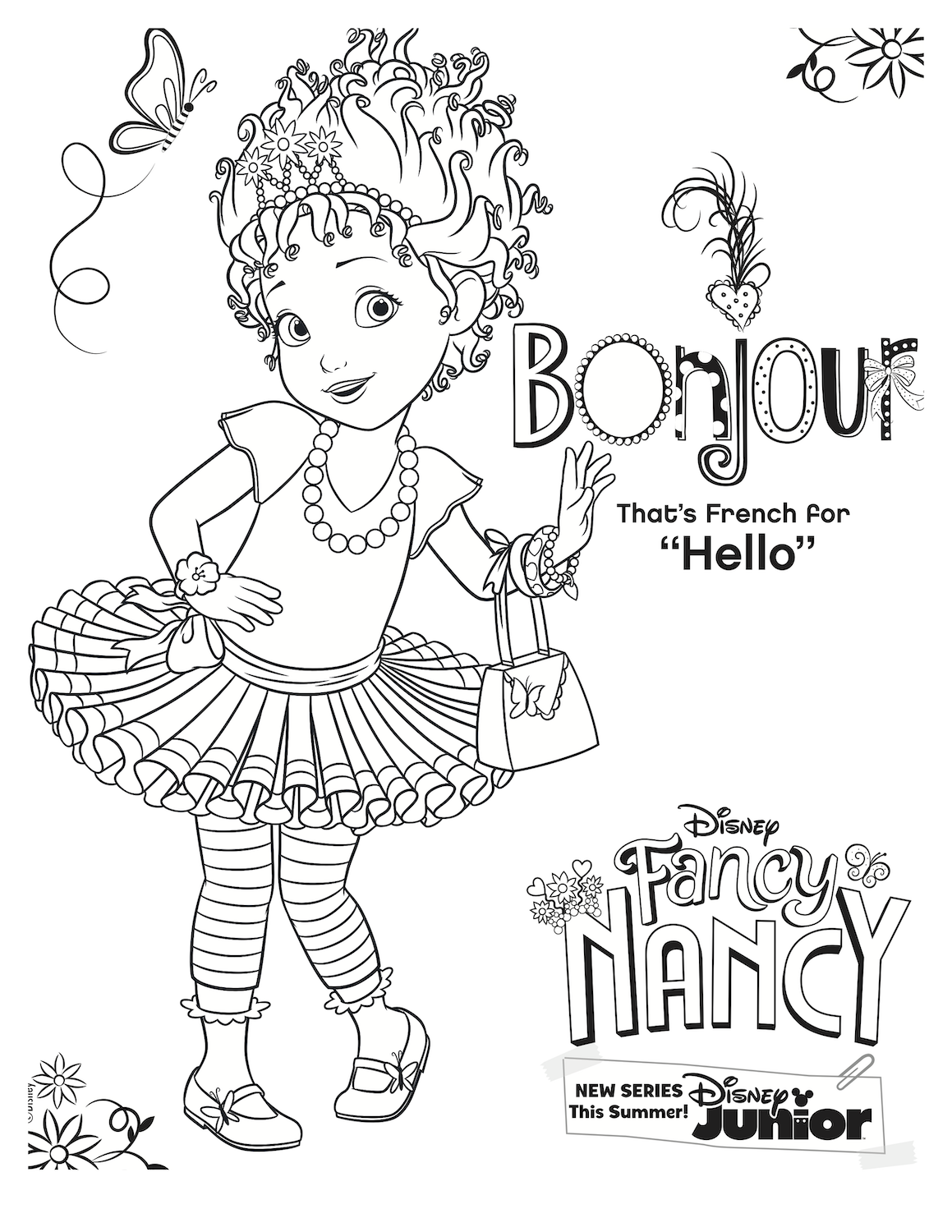 Fancy Nancy Coloring Page