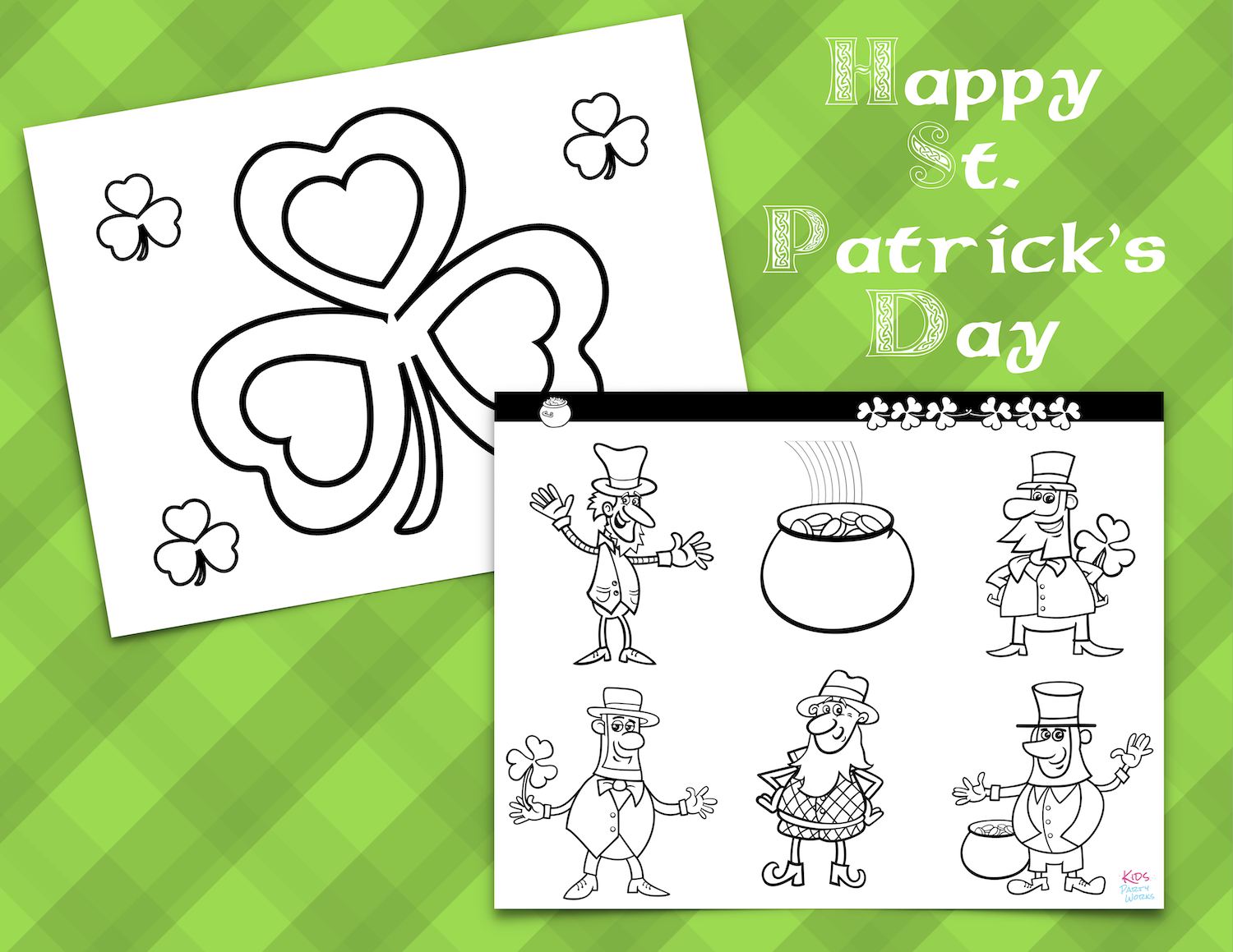 St. Patrick's Day Coloring Pages at KidsPartyWorks.Com