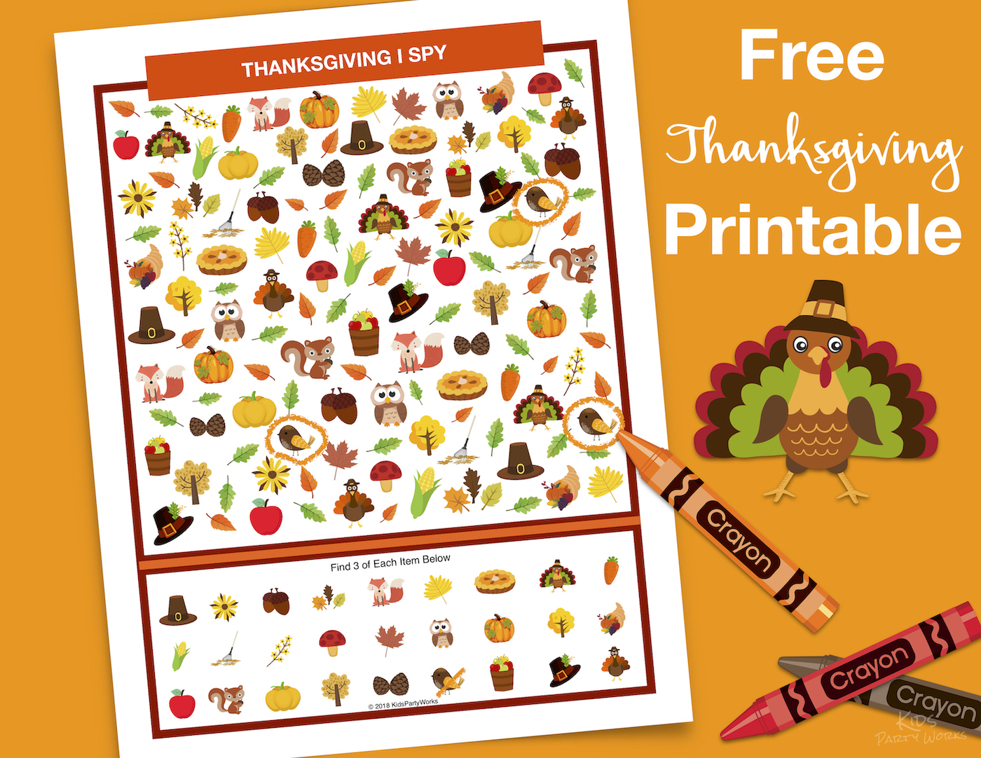 Free Thanksgiving printable