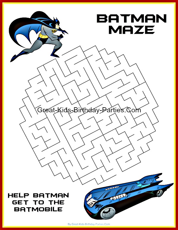 Free Batman Printables including coloring pages, invitations, logos, emblems, masks, stickers, paper craft & lots more, all free.