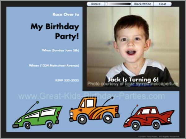 CARS Birthday Party Invitations Pack of 8 Kids Children Invites Disney