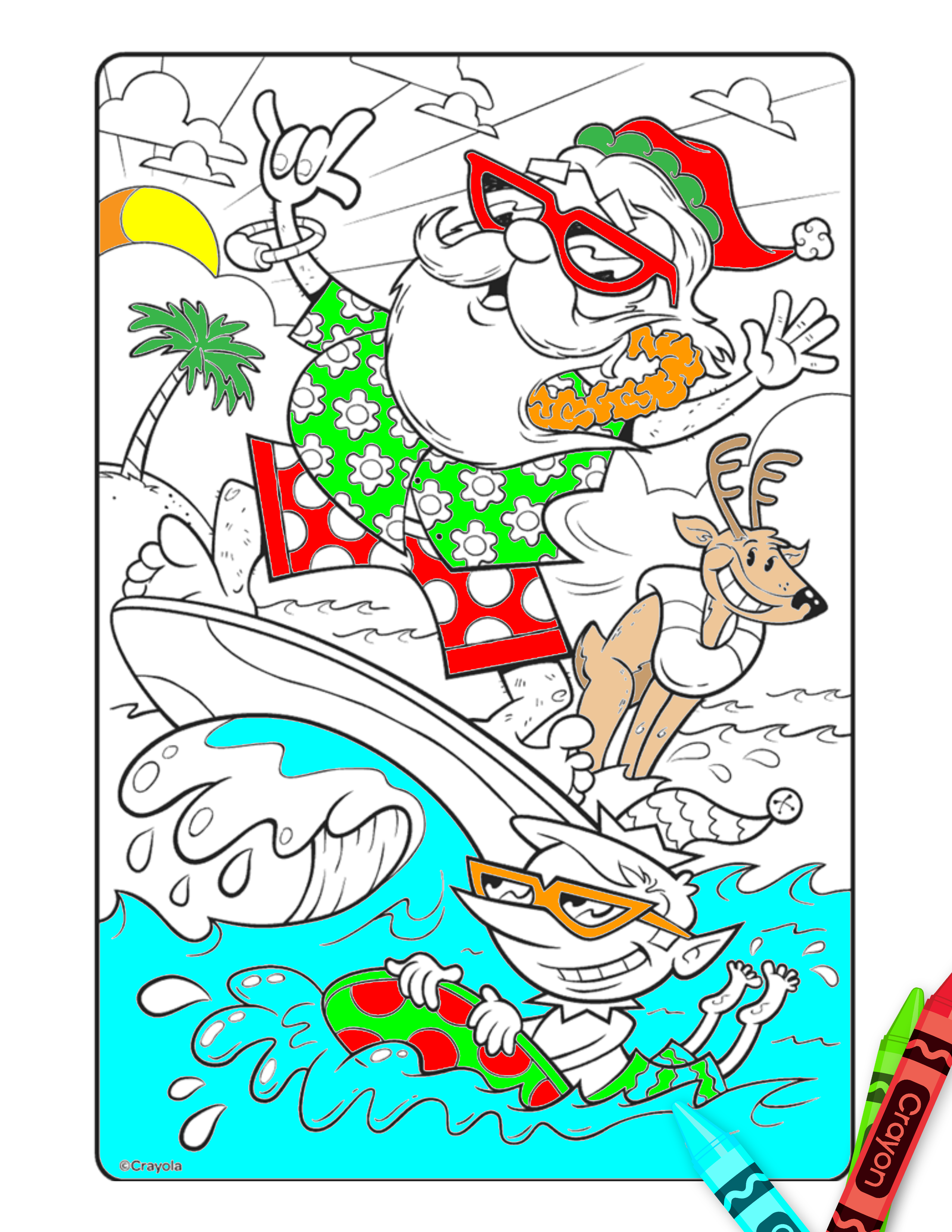 christmas-coloring-page-35-surfing-santa-crayola