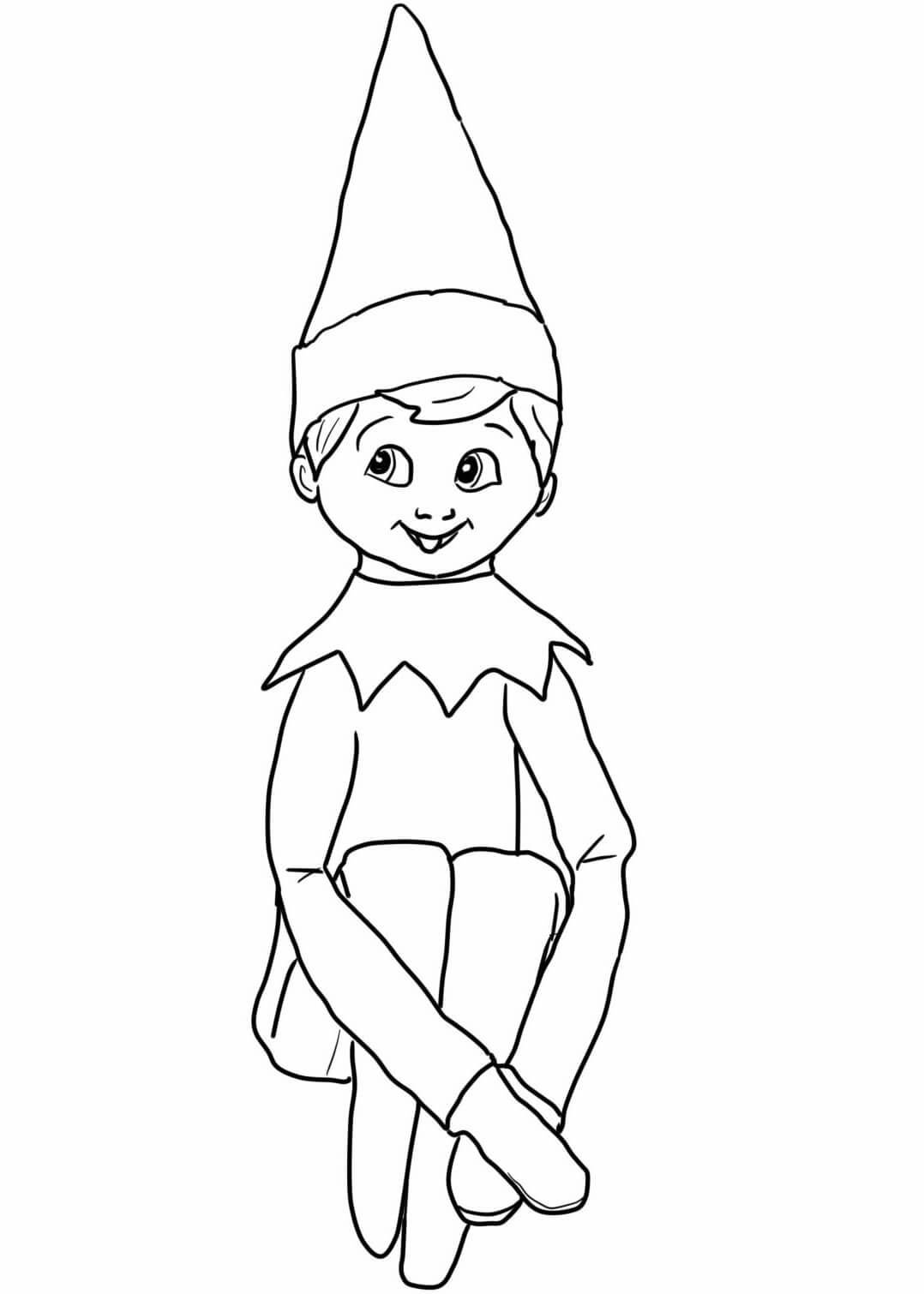 Elf on the Shelf Coloring Pages.