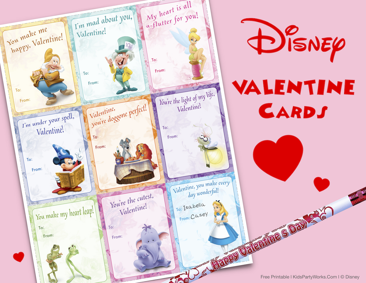 Disney Valentines Cards