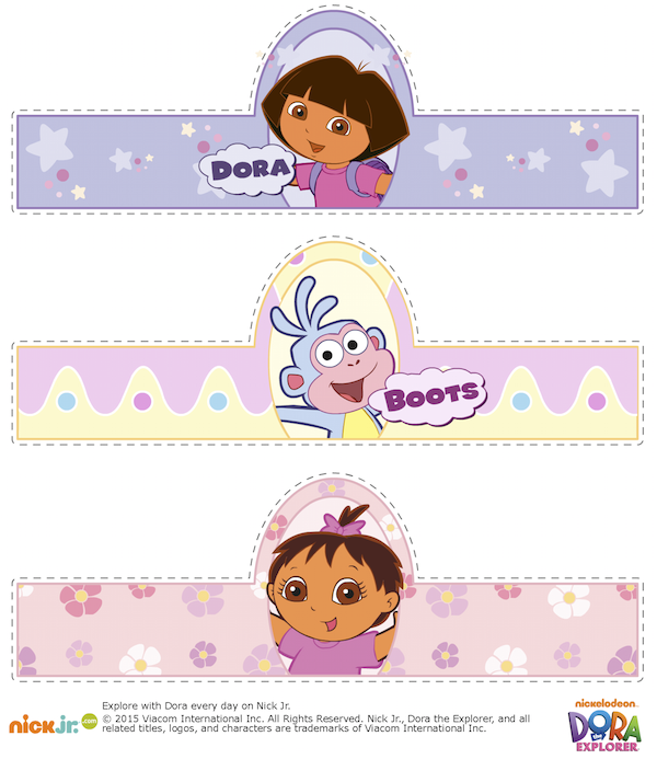 6 x Square Stickers ~ Dora Boots Easter Dress up Chicks Eggs Bunny Basket Play ~