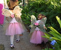 fairy girls in pink costume hunting