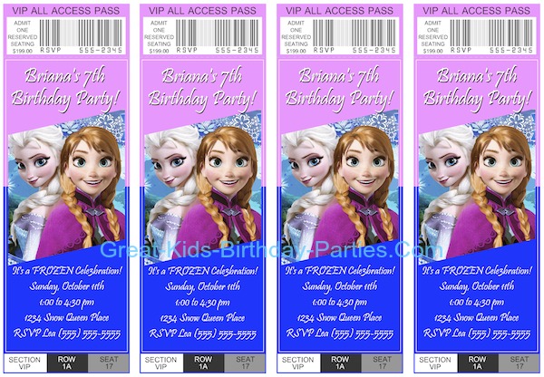 Luiz Martins 37 Invitation Card For 7th Birthday Girl Frozen