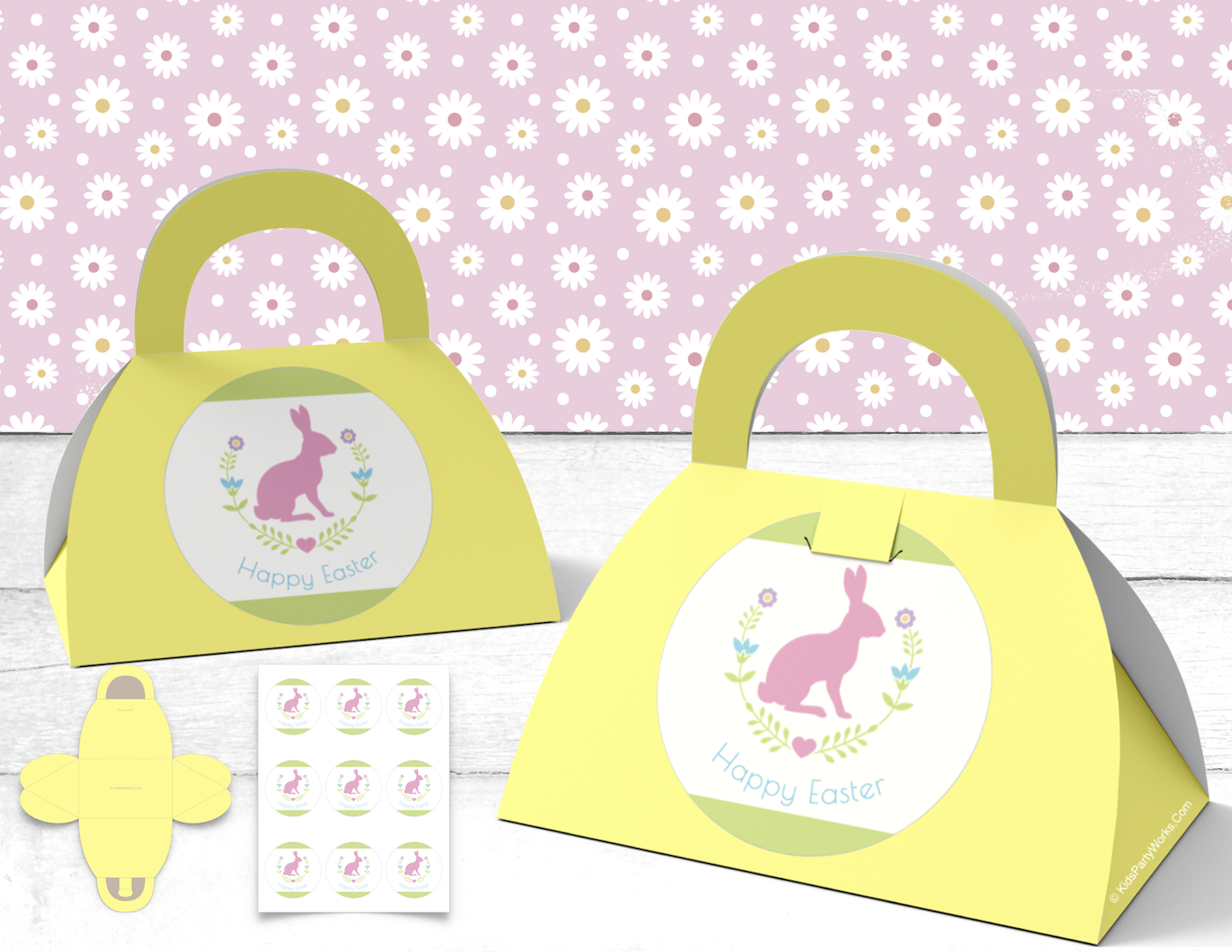 Free Easter Favor Bag & Sticker Set. KidsPartyWorks.Com