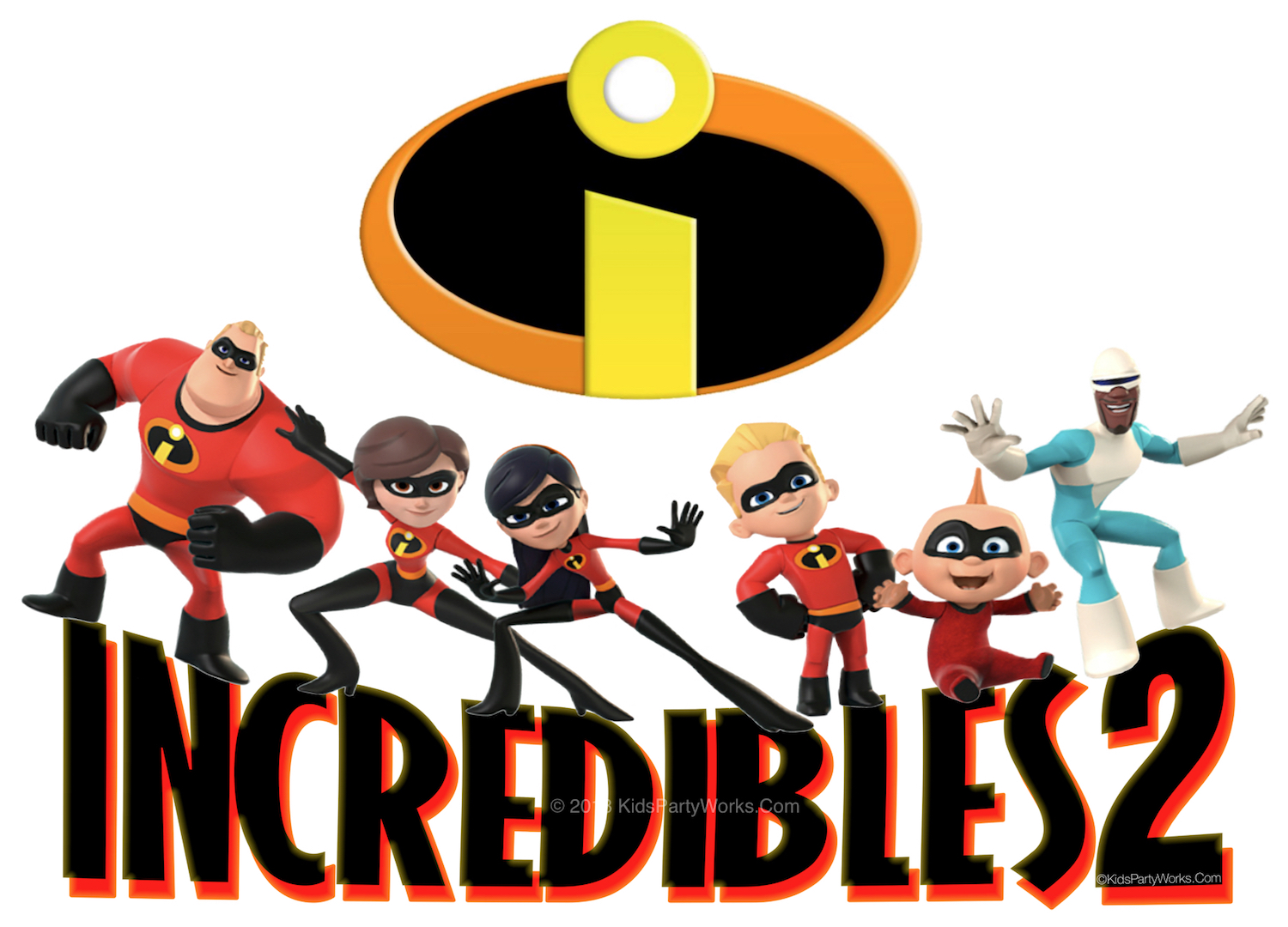 The Incredibles font and Incredibles 2 font are the same but still so much fun. Create cool party printables like Incredibles invitation, Incredibles cake topper, cupcake toppers, bottle labels.