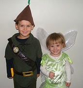 kids in tink/peter pan costume