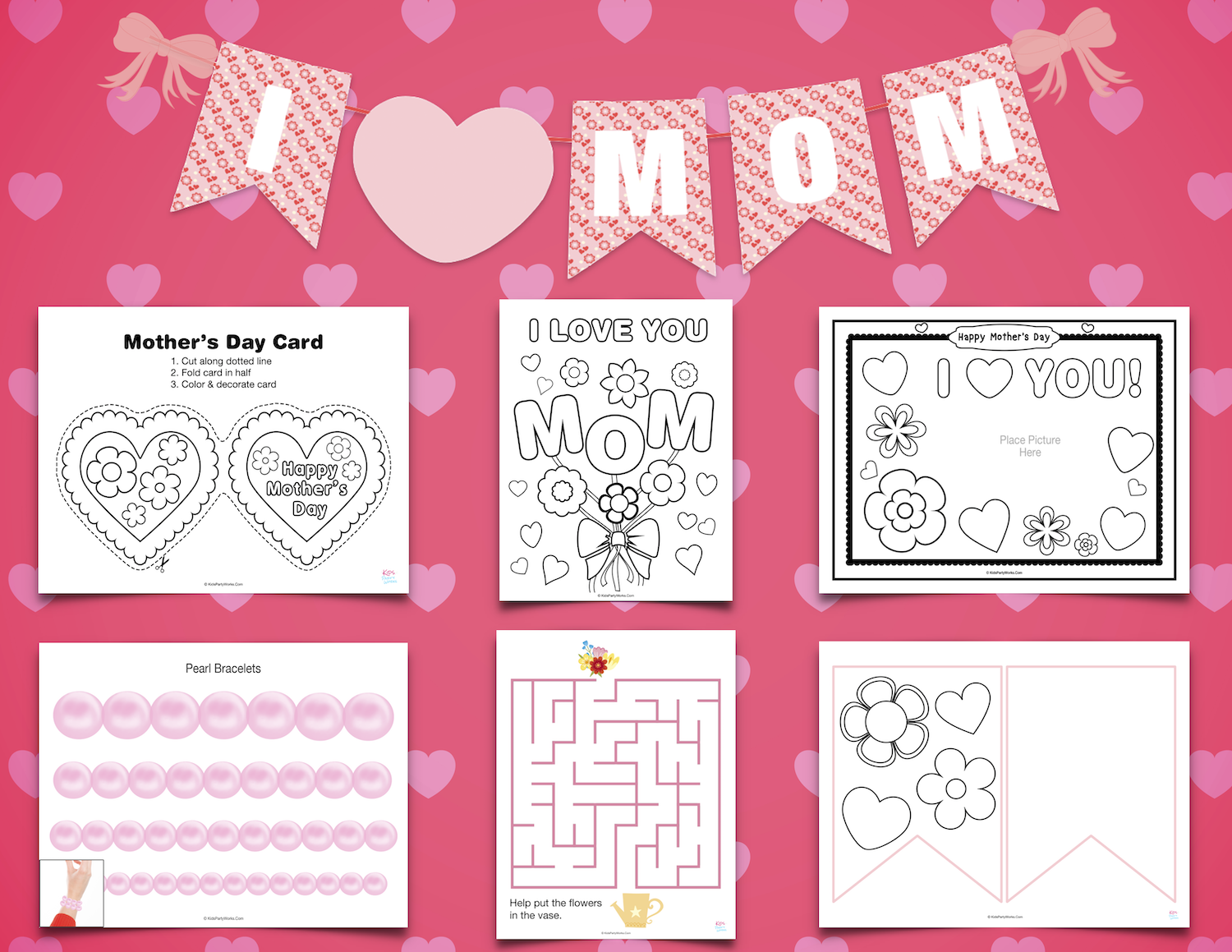Mother's Day Printables for Kids. KidsPartyWorks.Com