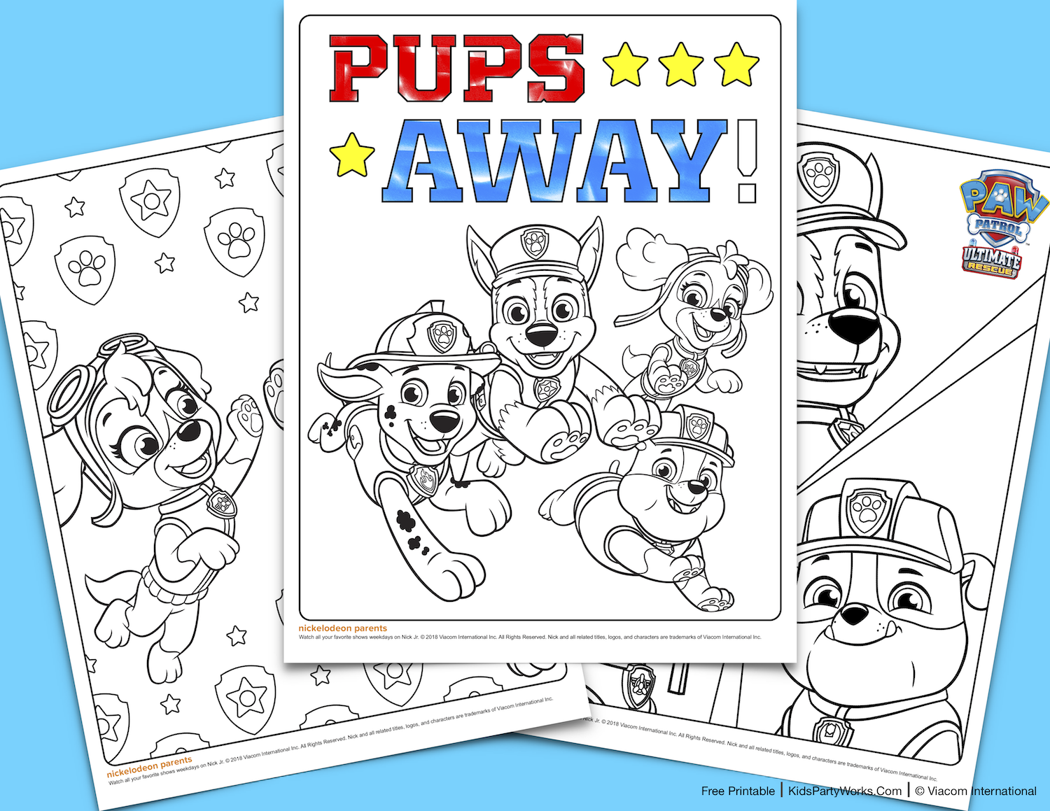 Paw Patrol Coloring  Pages