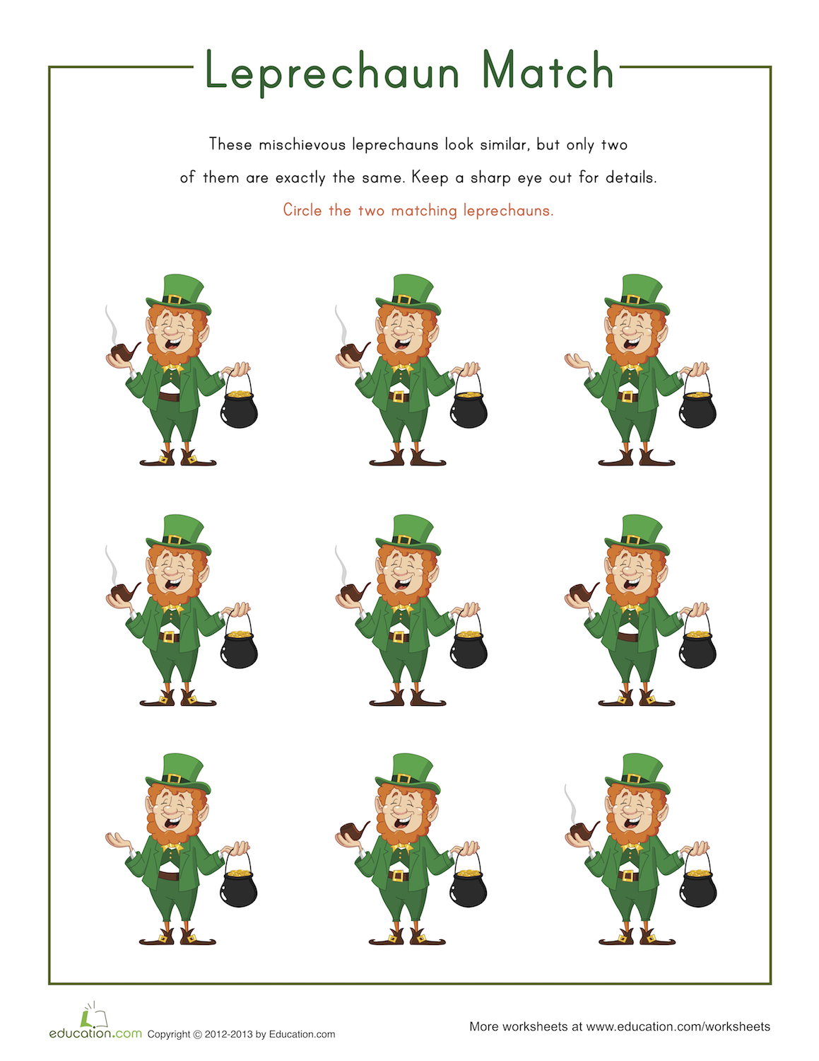 St. Patrick's Day Printable Game