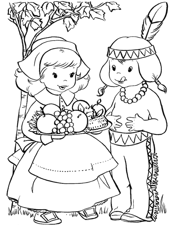 Free Thanksgiving Coloring Pages at KidsPartyWorks.Com