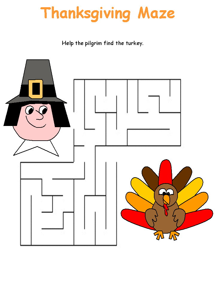 Printable Thanksgiving Maze