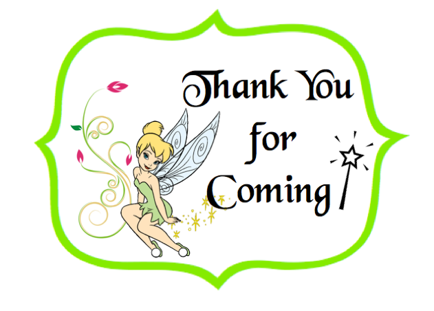 Tinker Bell party labels