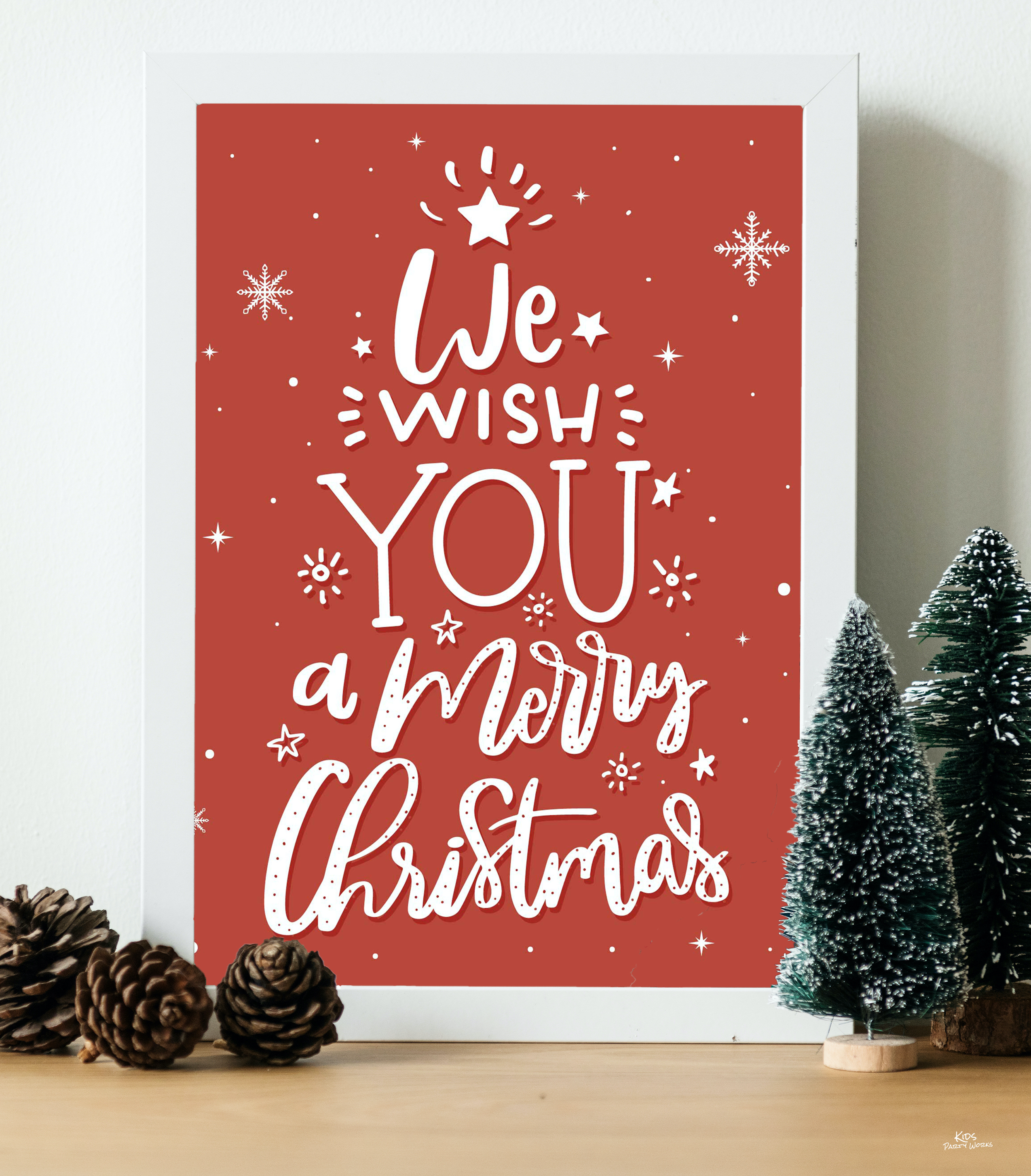 We Wish You a Merry Christmas Printable l KidsPartyWorks.com