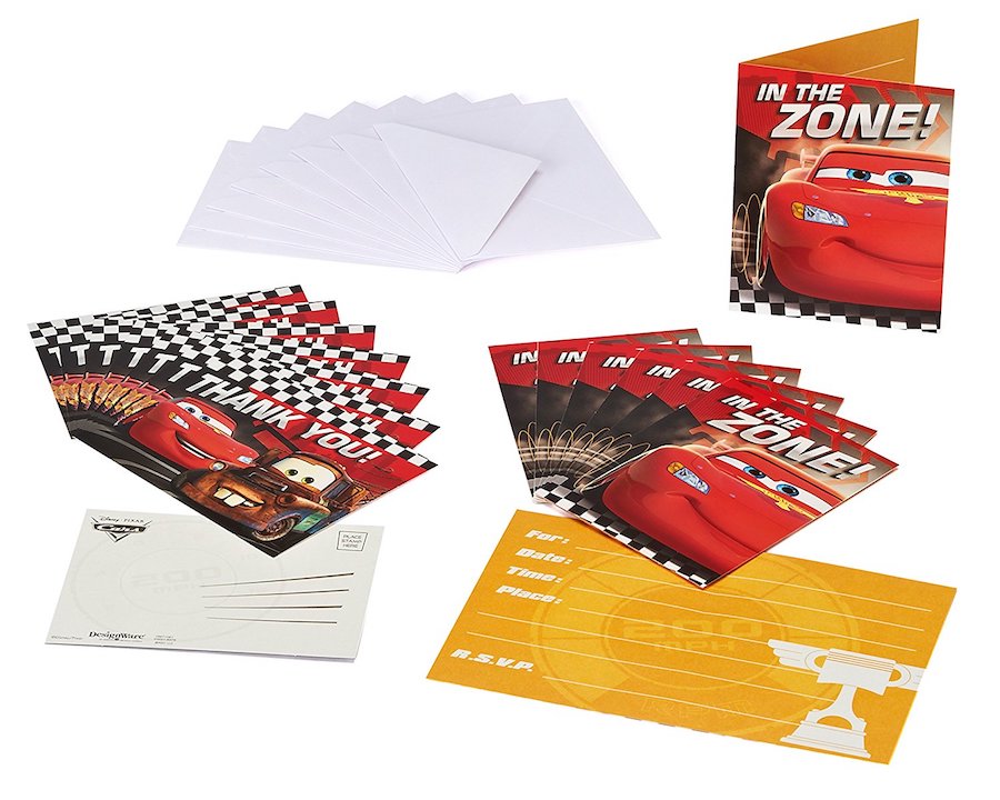 FREE Printable Cars Invitations - 4 per sheet #cars invitations