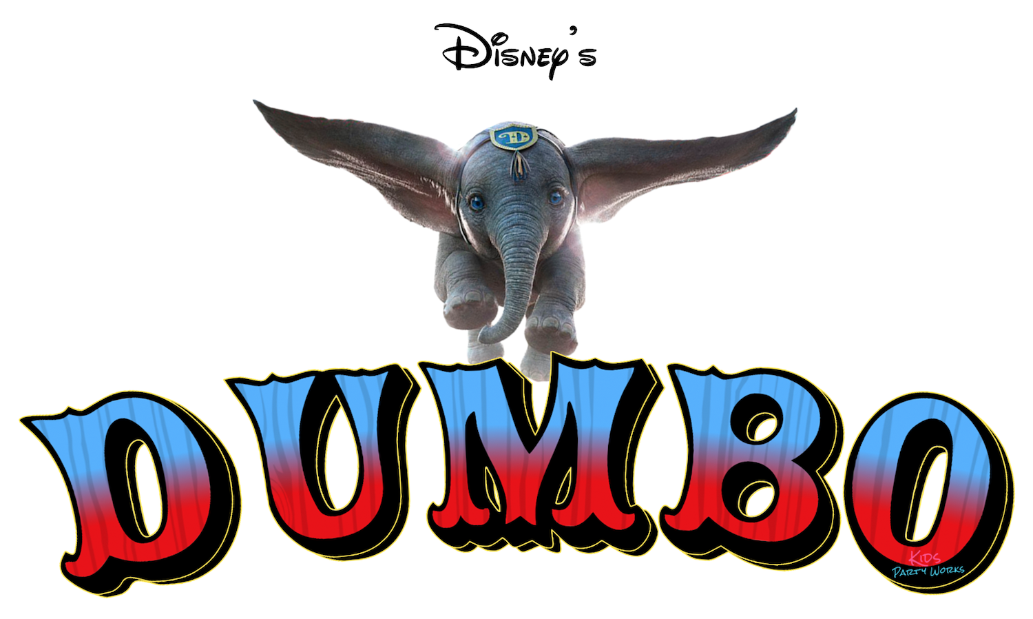 Free Dumbo Font. Visit KidsPartyWorks.Com for tons of free kids party printables.