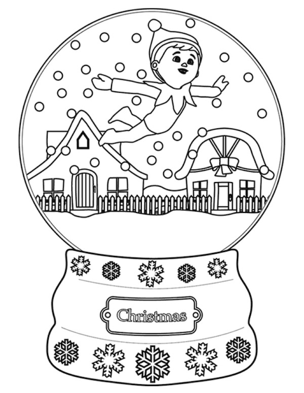 Elf on the Shelf Coloring Pages.
