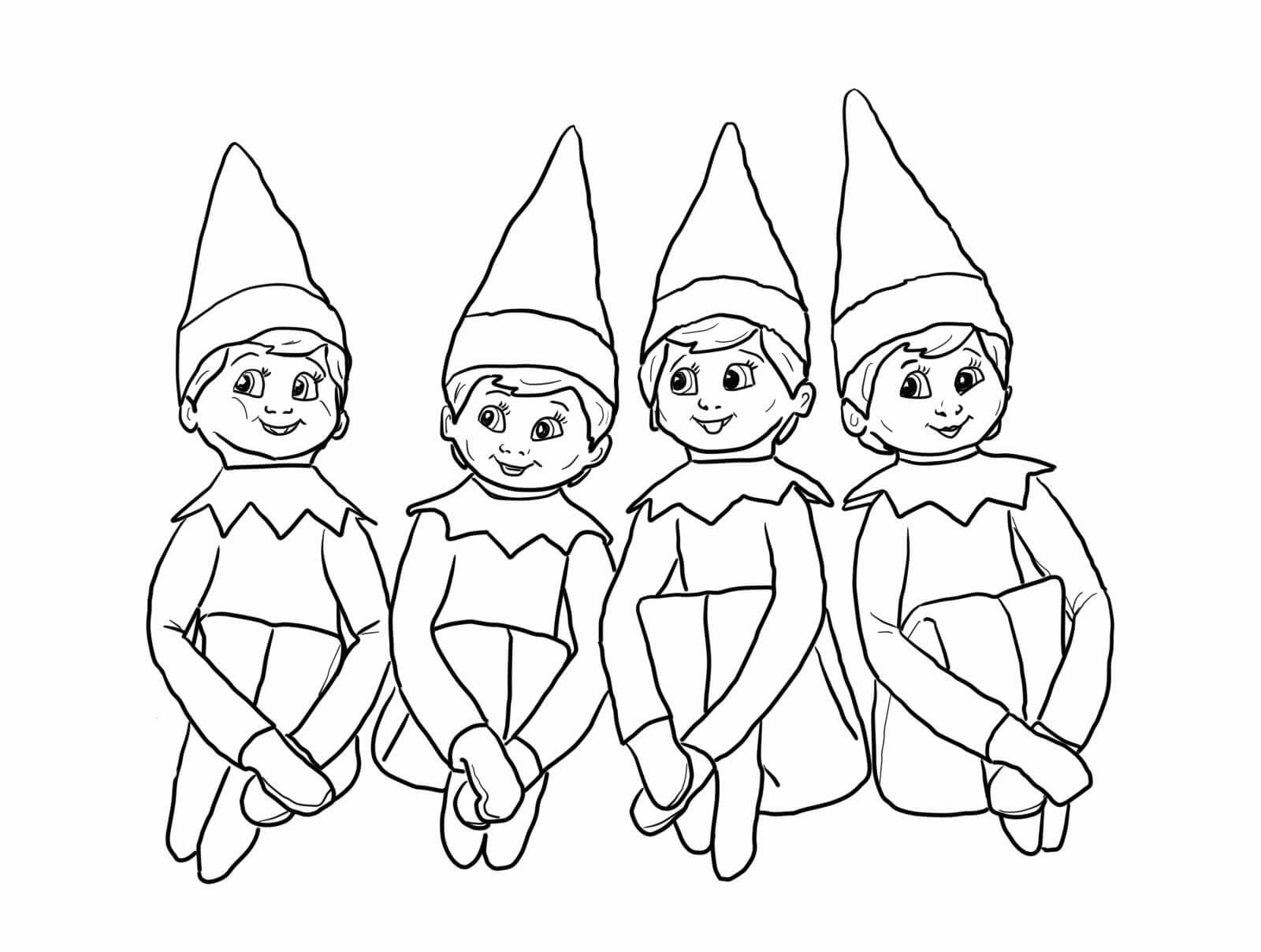 elf on the shelf coloring page