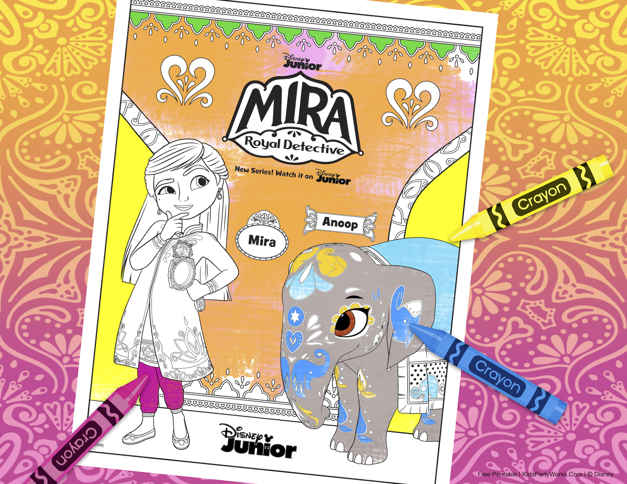 mira royal detective coloring pages
