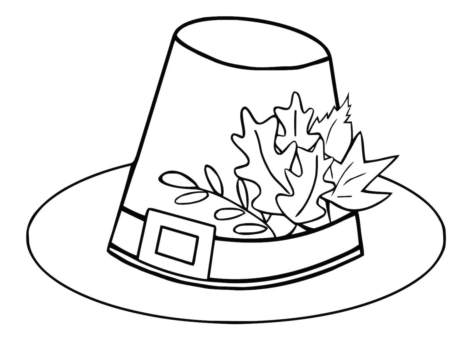 Free Thanksgiving Hat Coloring Pages at KidsPartyWorks.Com