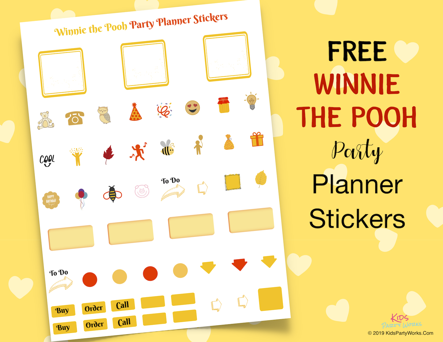 Winnie the Pooh Planner Stickers