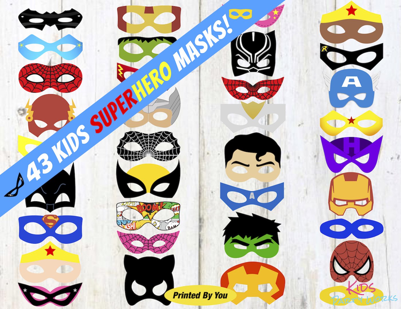 kids superhero masks